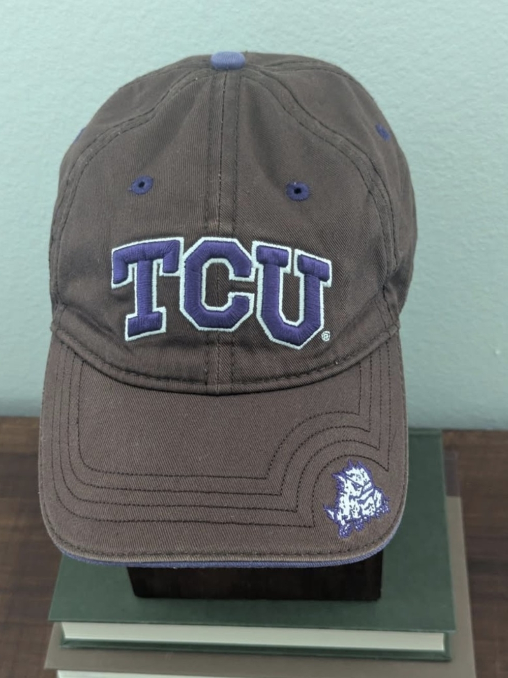 The Game TCU Brown Cap with Purple Embroidery